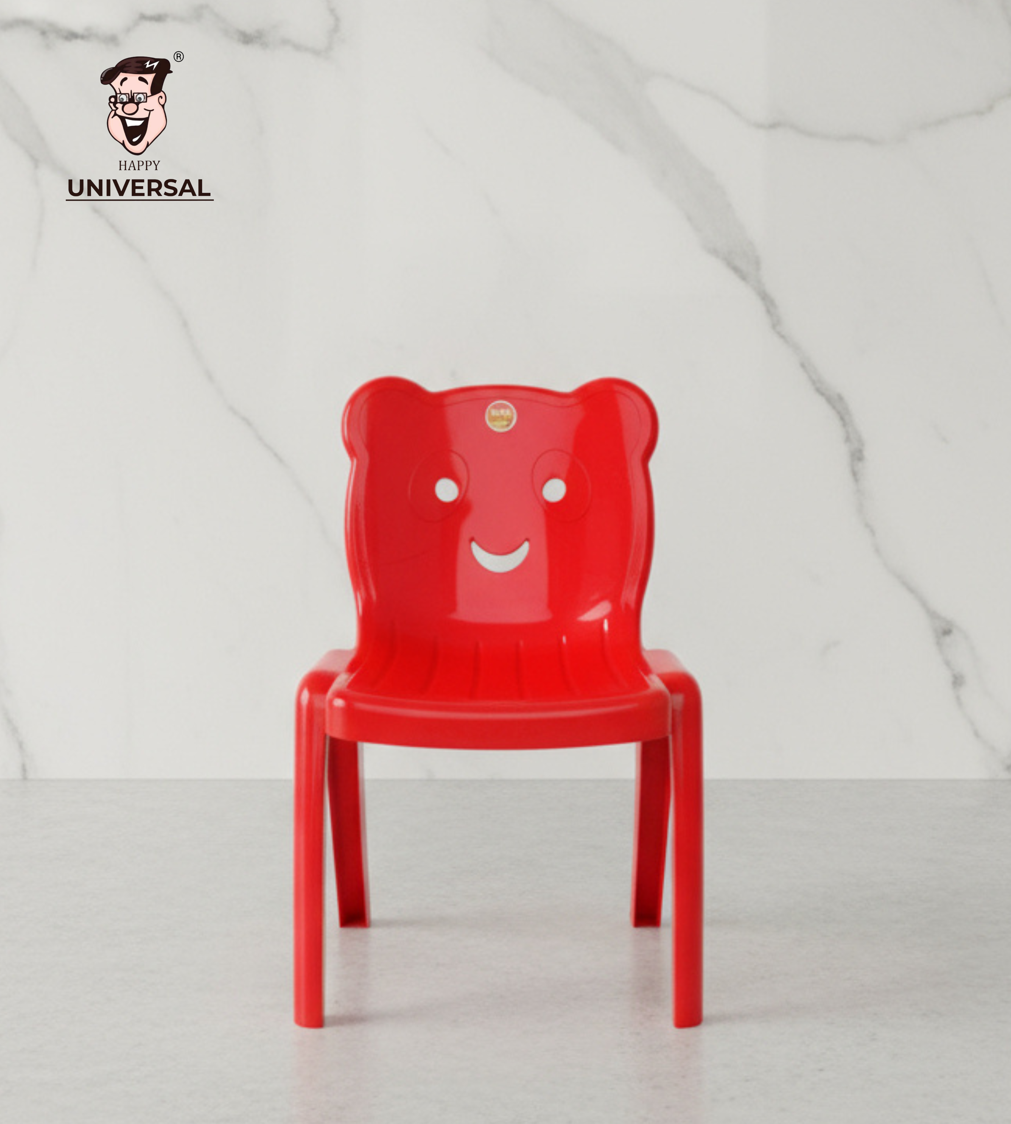 Unbreakable Armless Baby Chair (Red)